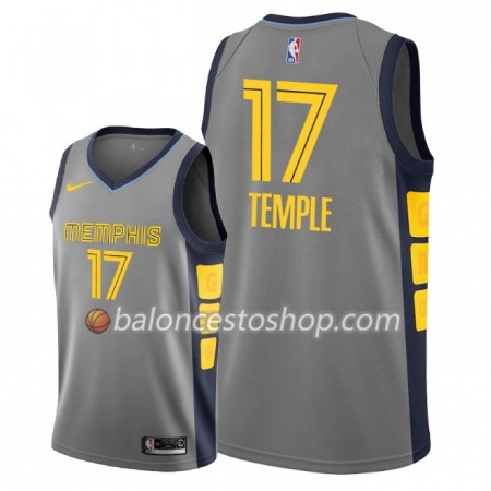 Camiseta Hombre NBA Memphis Grizzlies Garrett Temple 17 2018-19 Nike City Edition Gris Swingman